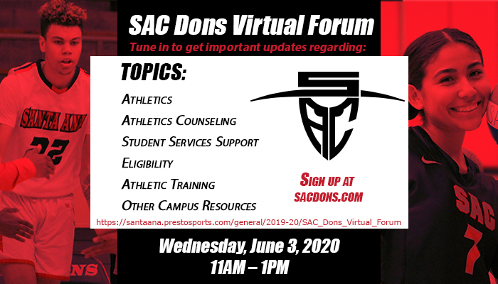 SAC Dons Virtual Forum: Zoom Informational Session for Student Athletes During the COVID-19 Pandemic