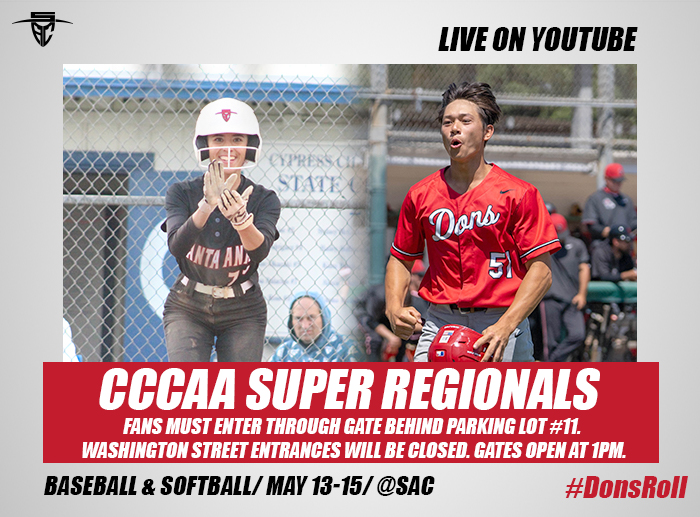 SAC Baseball and Softball to Host CCCAA Super Regionals