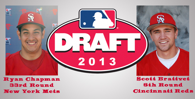 Ryan Chapman and Former Don Scott Brattvet Selected in 2013 MLB First-Year Player Draft