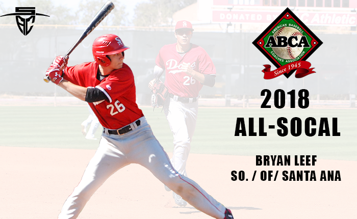 Leef Voted onto 2018 ABCA All-SoCal Team