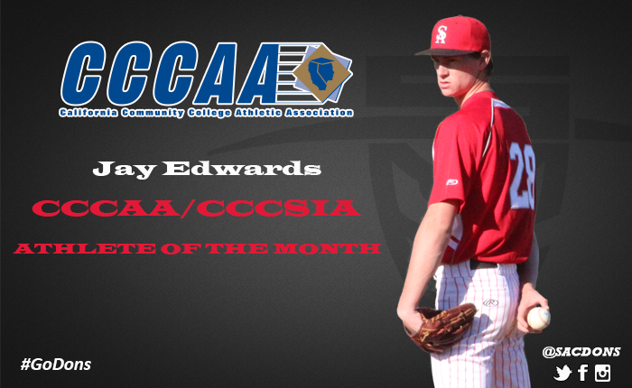 Edwards Named CCCAA Athlete of the Month
