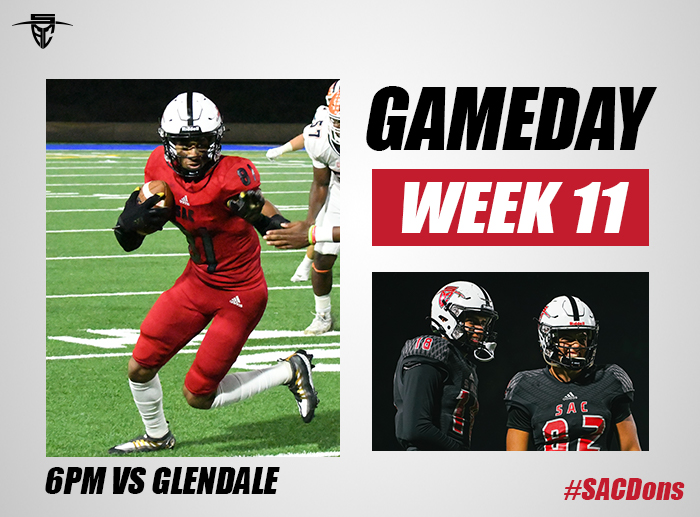 SAC Football to Host Glendale in Final Home Game