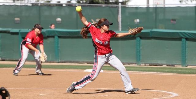 Kirstin Gutierrez allowed just two hits in the Dons 20-0 win over Golden West College. (Photo courtesy of Tony McAndrew)