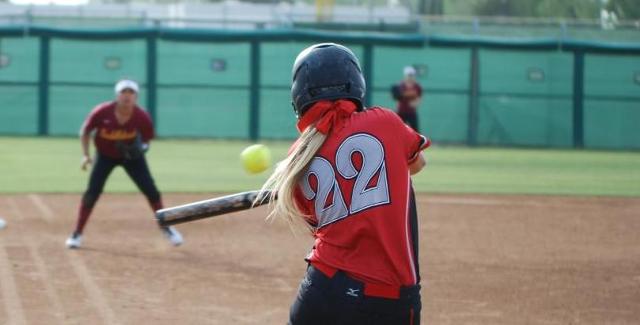 Emily Whitecavage hit this triple in the fifth inning to tie the game for the Dons before scoring the go-ahead run in their 12-7 win over Saddleback College.