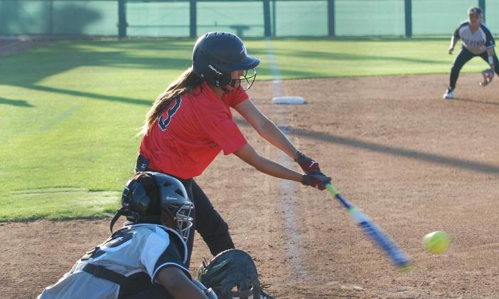 Mercedes Munoz scored the Dons only run, had two outfield assists and reached on this infield single against Rio Hondo College.