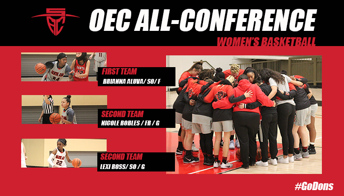 Three Dons Named to Women’s Basketball OEC-All Conference Teams