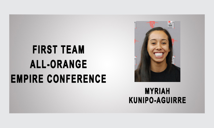 Myriah Kunipo-Aguirre Named First-Team All-Orange Empire Conference